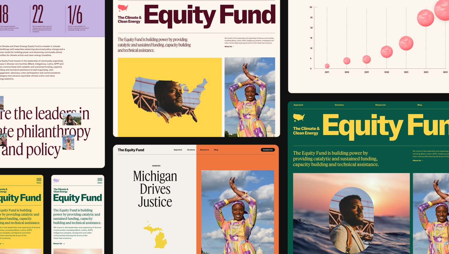 A screenshot of early Equity Fund sketches created in Figma.